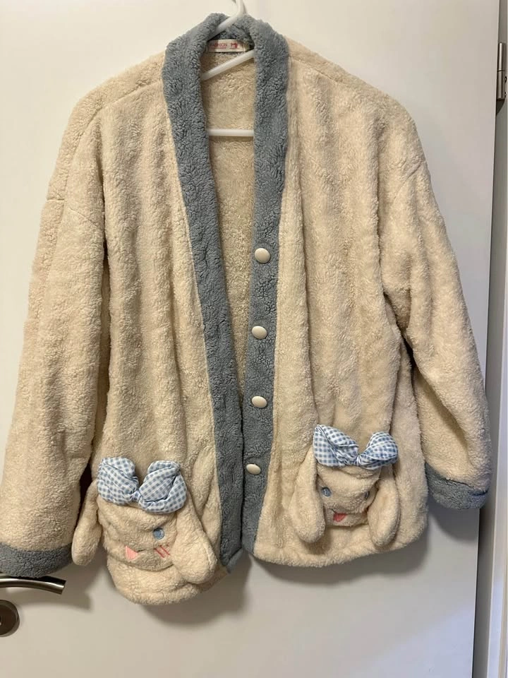 Super cute fluffy bunny pajama set xl - photo 2