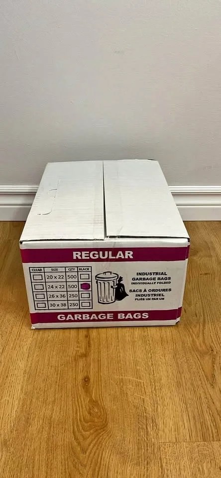 Heavy-Duty Black Garbage Bags - 500 Count
