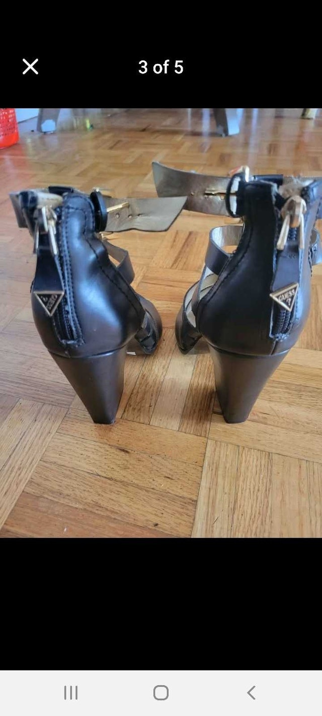 Guess Black Strappy Heels - Size 10 - photo 3