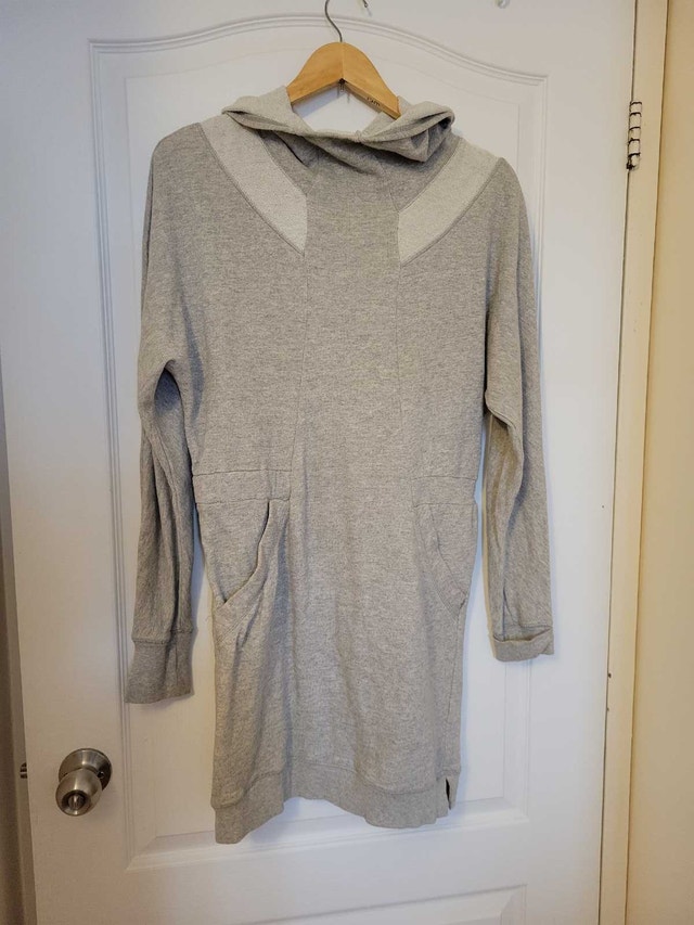 Grey Hoodie Dress - Size Small/Medium