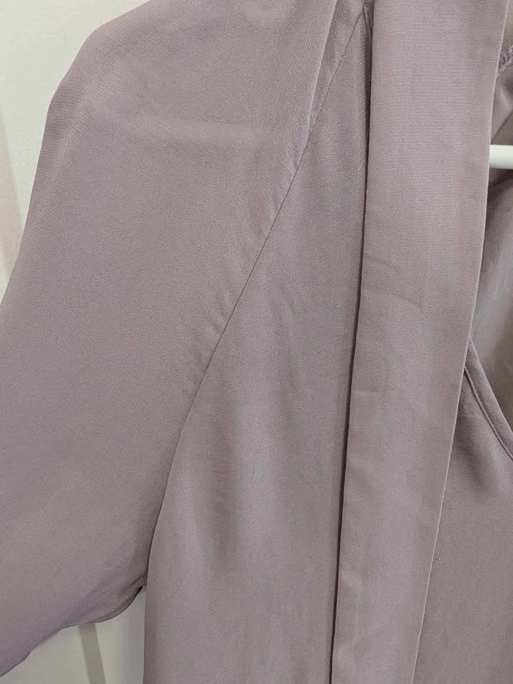 Talula Mauve Long Sleeve V-Neck Shift Dress - Size S - photo 5