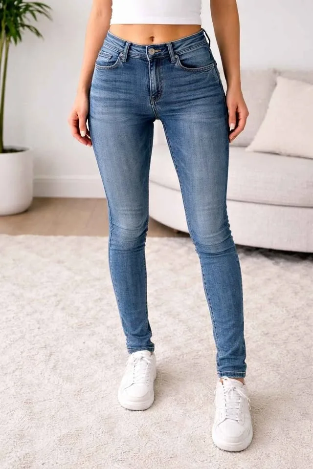 Rag & Bone Medium Wash Skinny Jeans High Rise Premium Denim