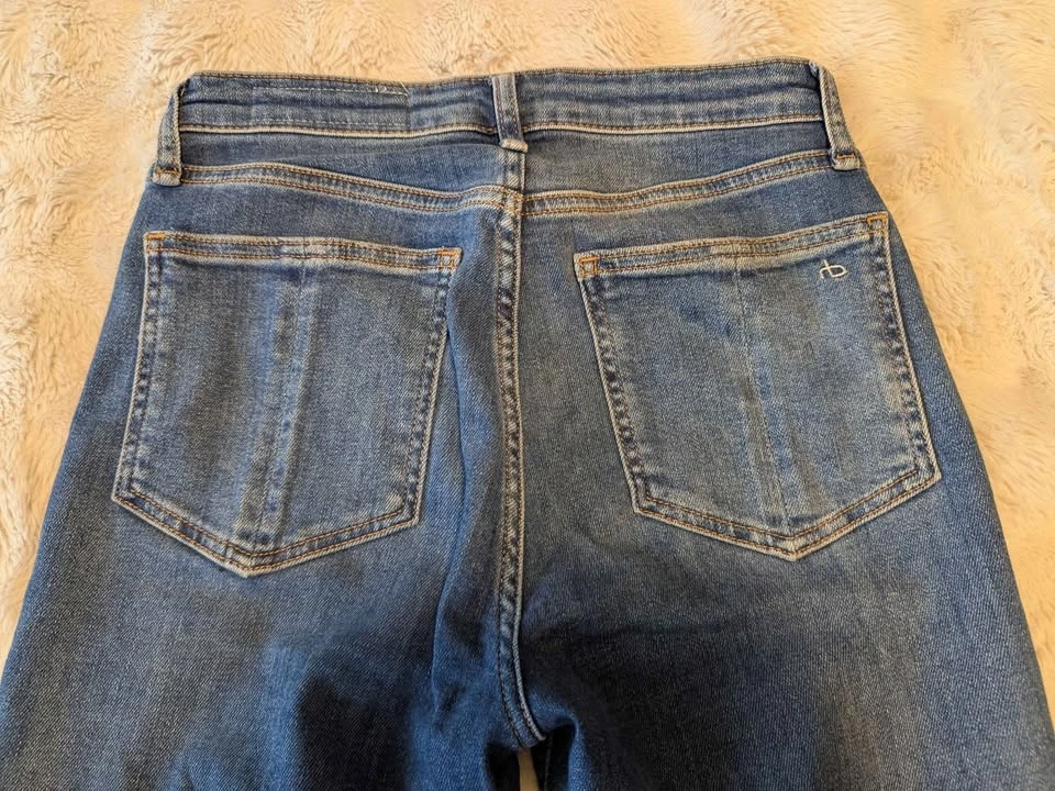 Rag & Bone Medium Wash Skinny Jeans High Rise Premium Denim - photo 4