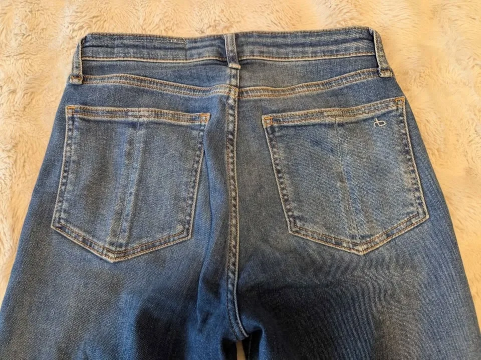 Rag & Bone Medium Wash Skinny Jeans High Rise Premium Denim - photo 4