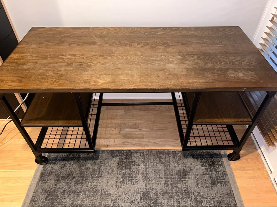 Black Wood & Metal Desk - photo 5