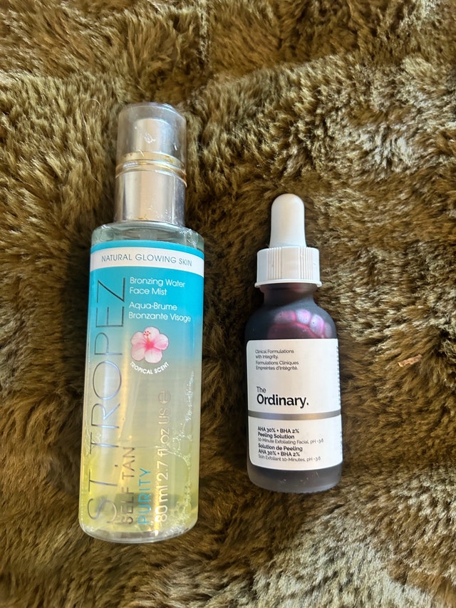 The Ordinary Mask & St. Tropez Tanner Duo