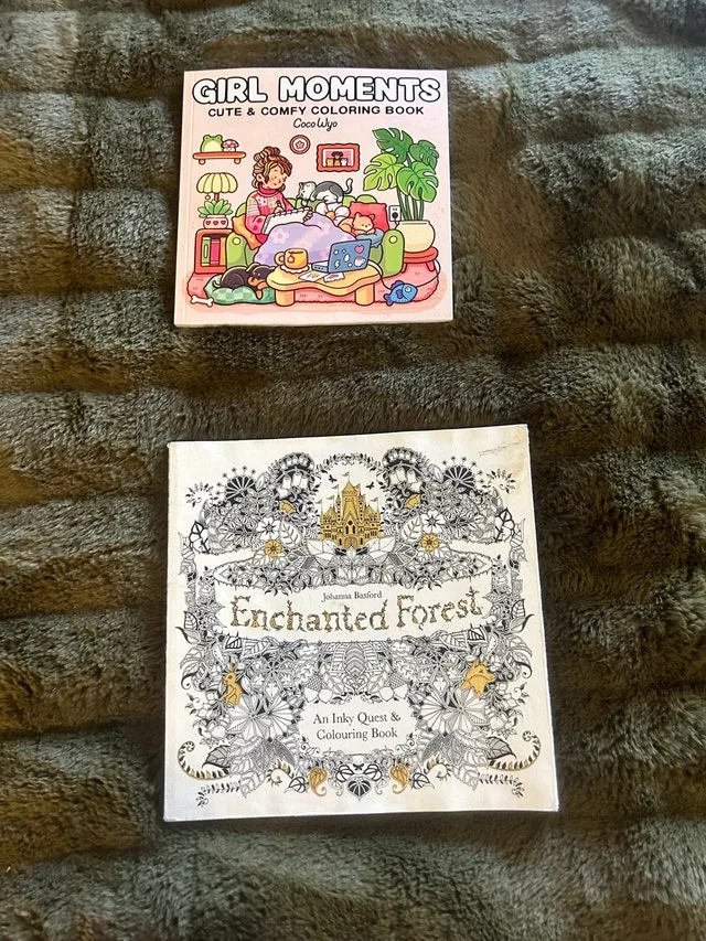 Colouring Books! (Only a few pages started)