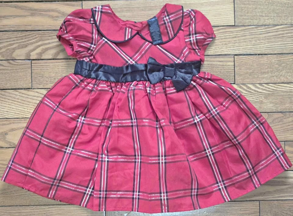3-6M Beautiful Red Dress with black bow