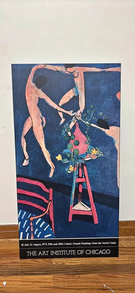 Vintage Museum Art Poster, French Paintings Exhibit 1973