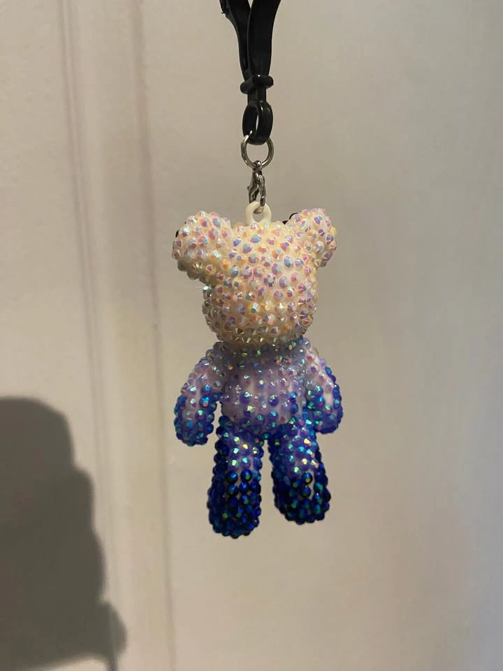 NEW crystal teddy bear 🧸 keychain - photo 4