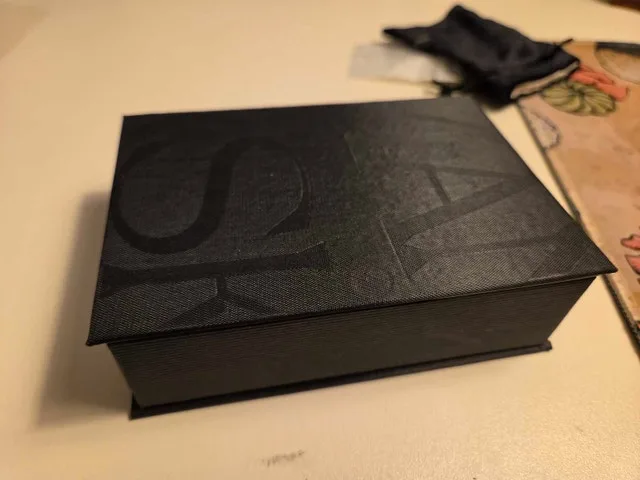 German Kabirski Jewelry Box w/ felt bag and ring