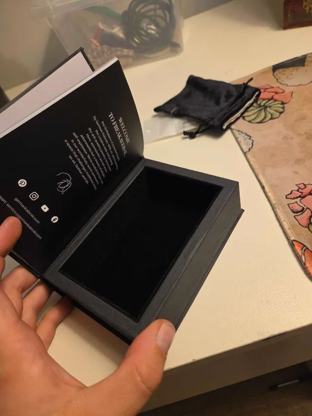 German Kabirski Jewelry Box w/ felt bag and ring - photo 3