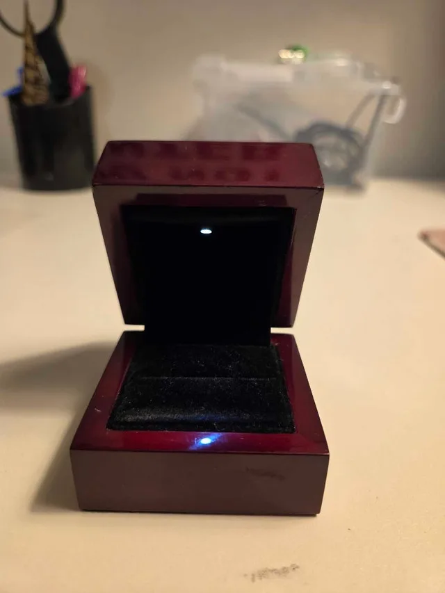 wooden light up jewelry box