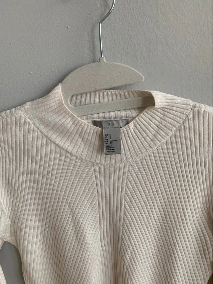 Cream long sleeve top from H&M - photo 5