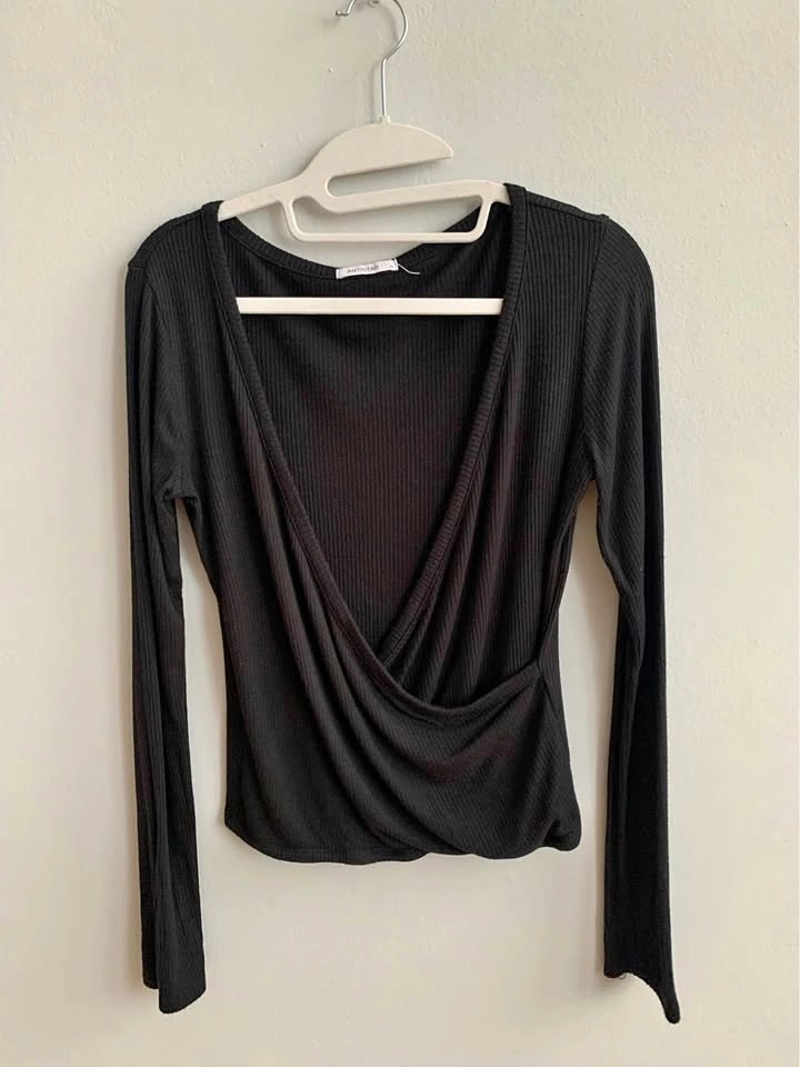 Black long sleeve top