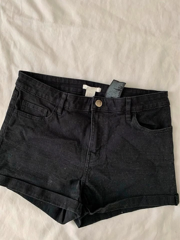 Black mini shorts from H&M