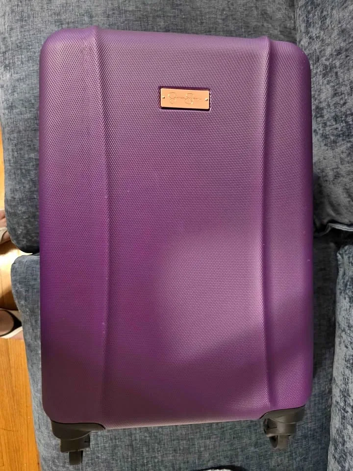 Jessica Simpson Hardside Carry-On Luggage - Purple & Rose Gold (