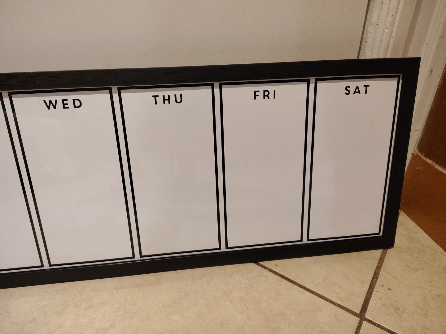 Rectangle Framed Magnetic Dry Erase Weekly Calendar - 35"x11.5" - photo 3