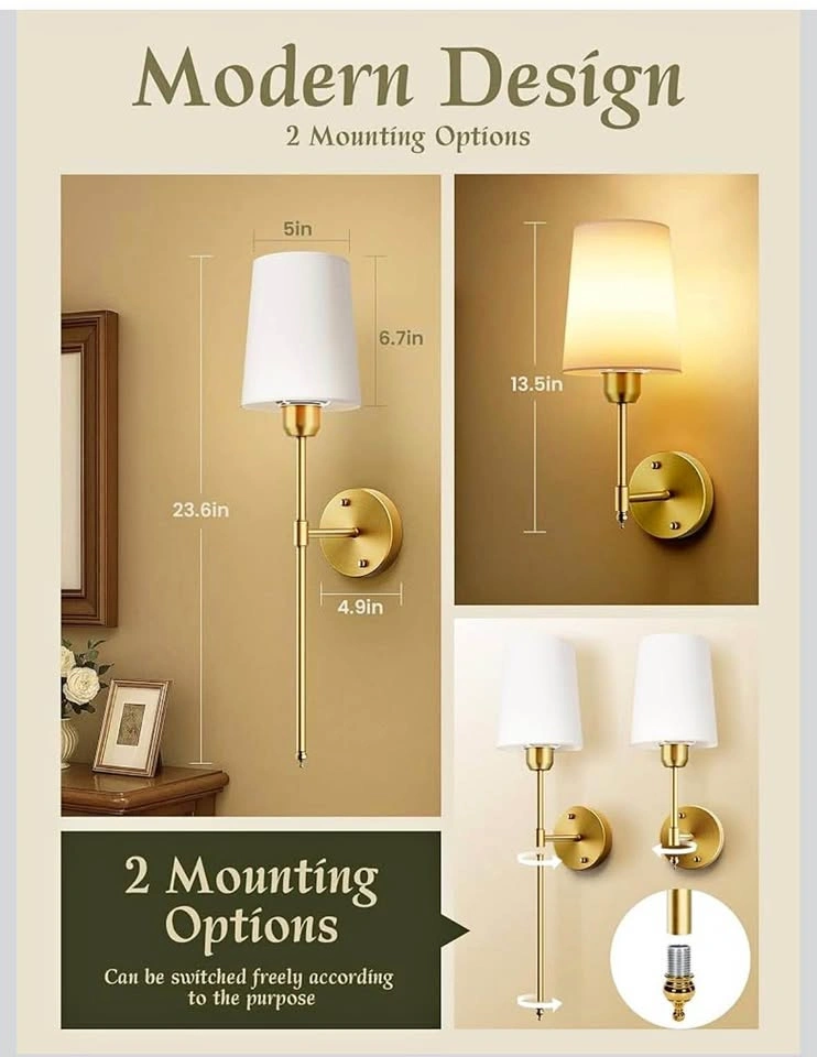 Battery Operated Wall Sconces Set of 2