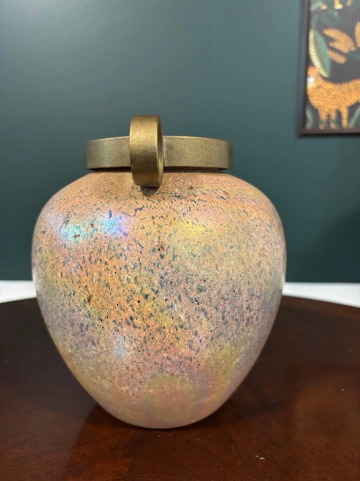 Pink Iridescent Glass Vase - photo 3
