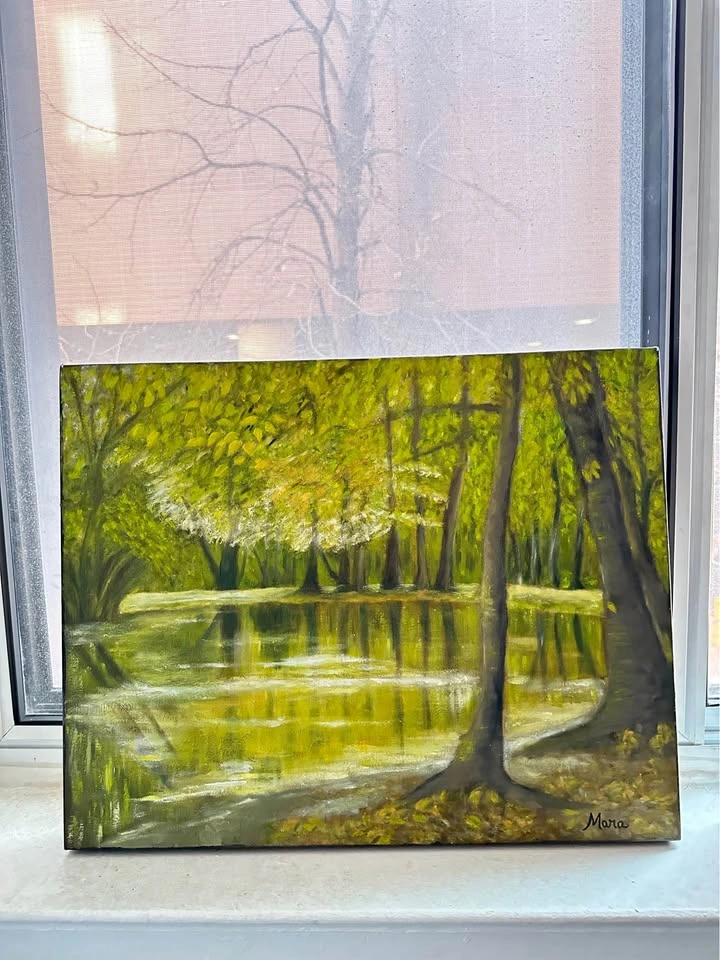 Original Oil Painting: "Serenidade Esmeralda" by Mara (50x40cm) - photo 2