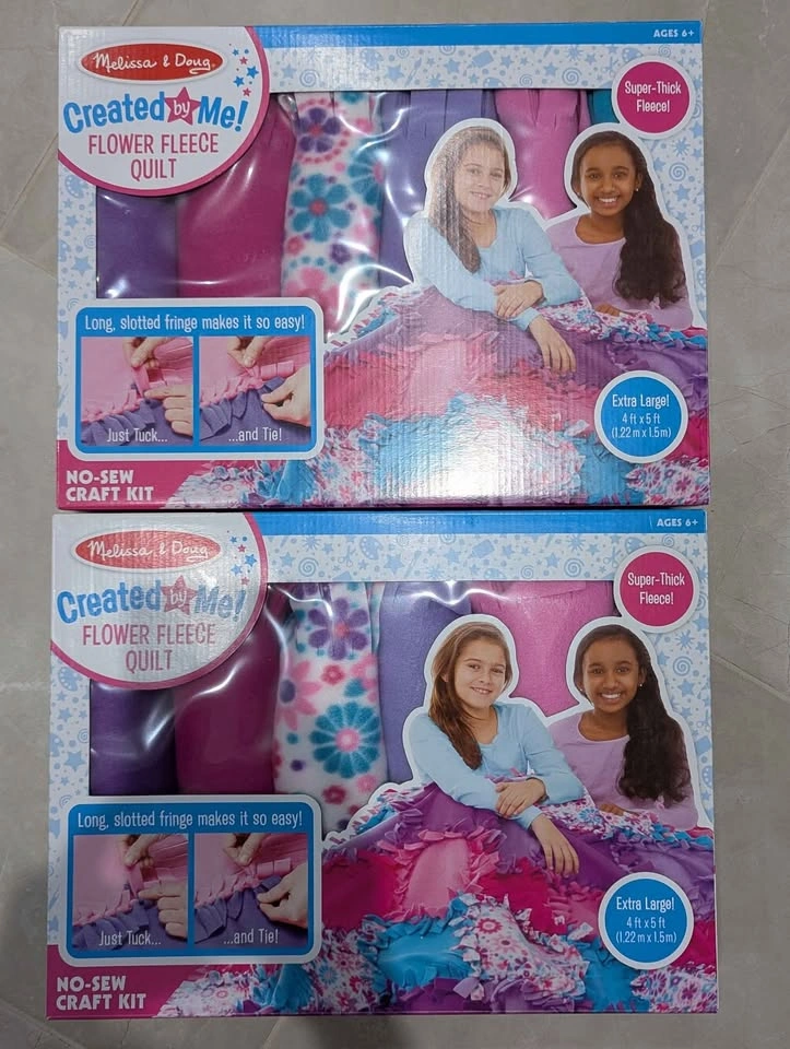 Brand New Sealed Melissa & Doug Flower Fleece Quilt Kit - photo 2