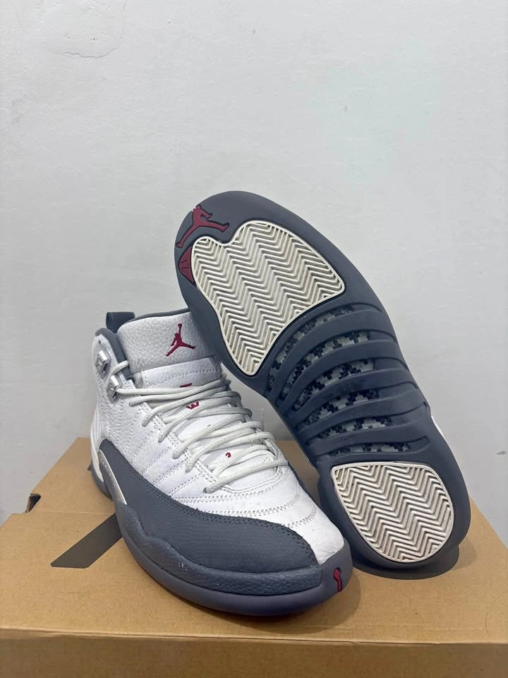 Jordan 12 White Dark Grey