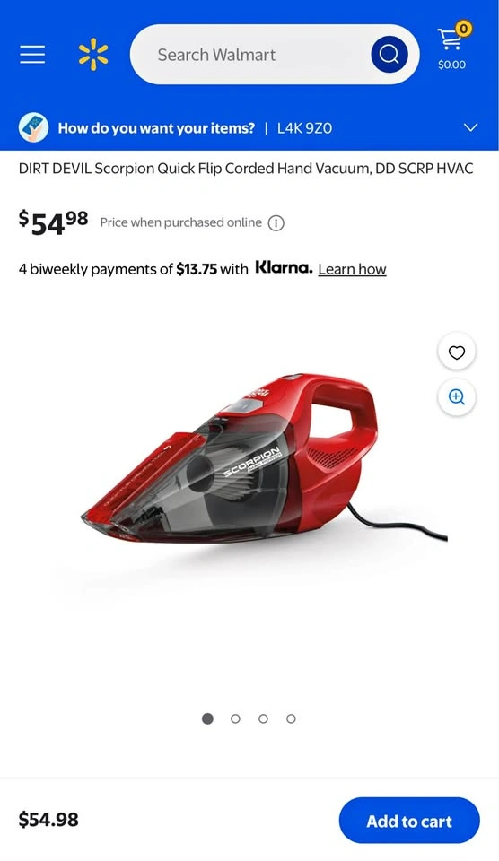 Red Dirt Devil Vacuum Cleaner – Great Condition