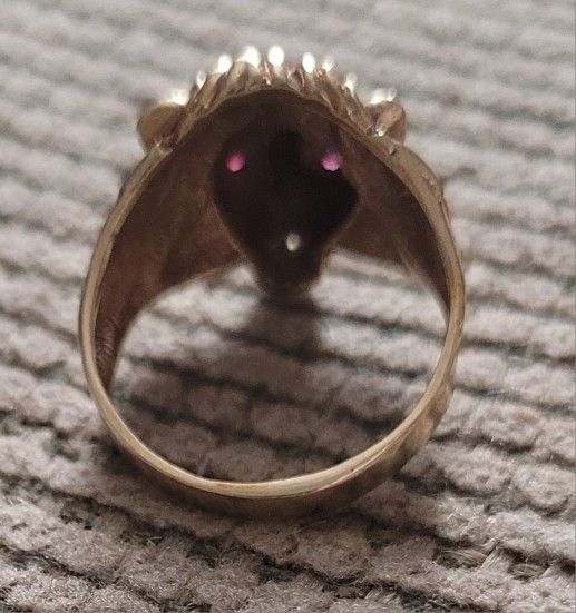 Lion Head With Two Ruby And One Diamond - photo 3