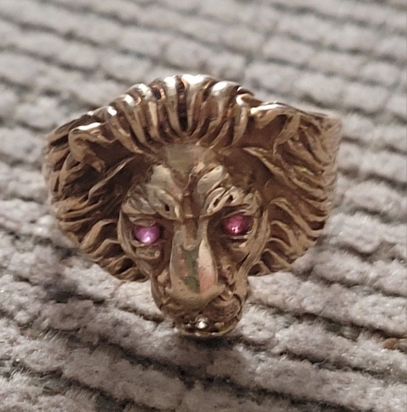 Lion Head With Two Ruby And One Diamond - photo 4