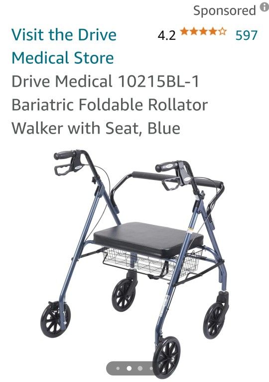 Extra Wide Seat Rollator By Drive - photo 5