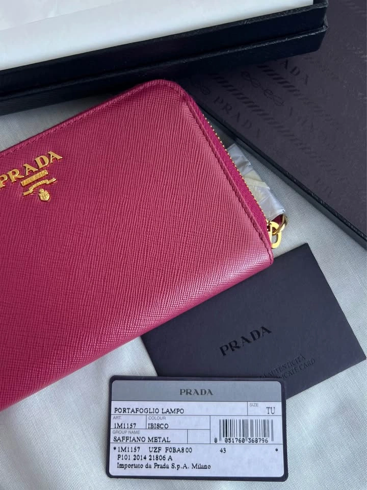 Brand New Prada Saffiano Zip-Around Wallet - photo 4