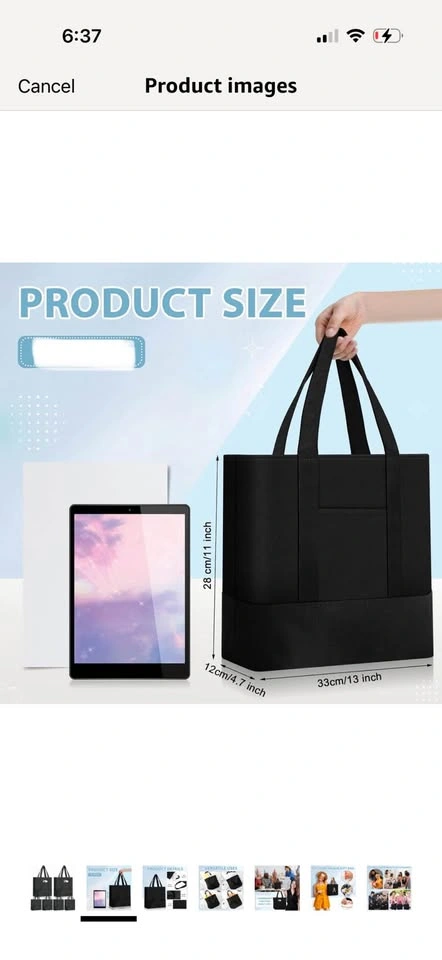 6pc Canvas Tote Bags (Sublimation Friendly) - photo 2