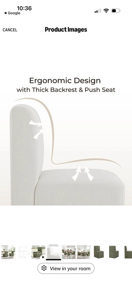 4 Brand New Upholstered Armless Rolling Chairs - photo 3