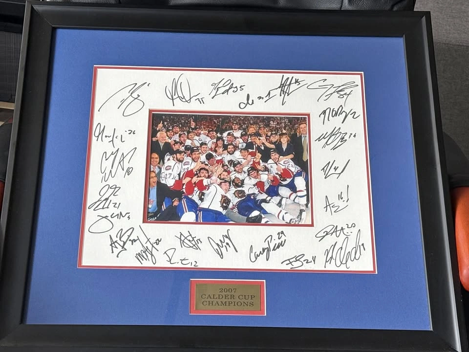 Hamilton Bulldogs Signed/Framed Calder Cup Photo (Carey Price)