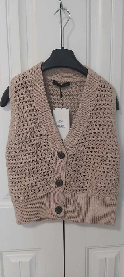 NEW ZARA crochet cotton VEST size S - photo 2
