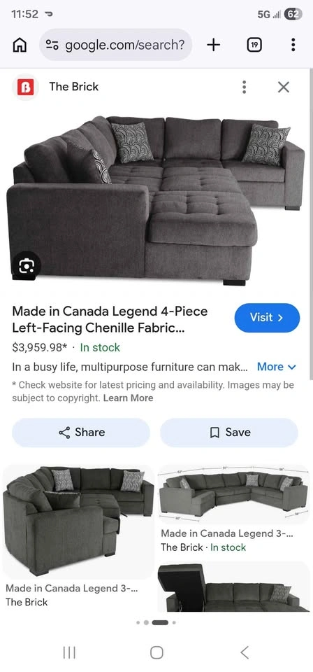 The Brick Chenille Sectional - photo 2