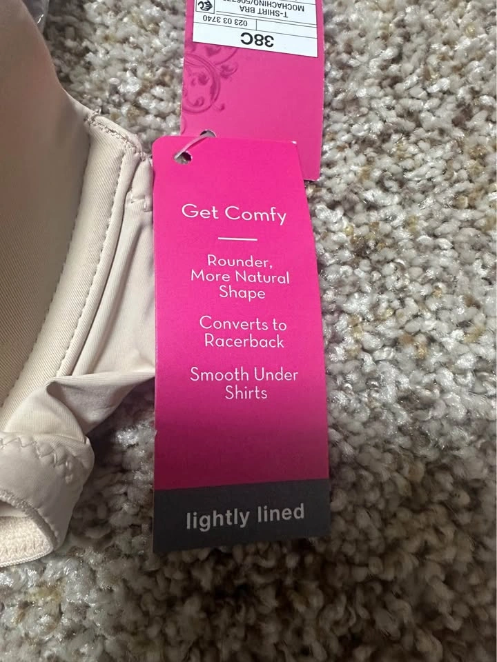 NEW Xhilaration T-Shirt Bras 38C Nude / White with Tags - photo 3