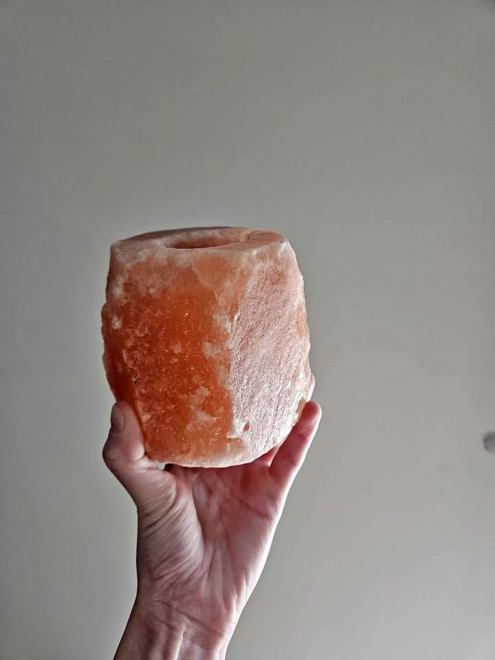 Pink Himalayan Salt Tea Light Holder