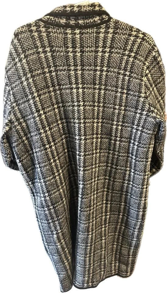 Vintage Rena Rowan Wool Sweater Coat XL Plaid - photo 3