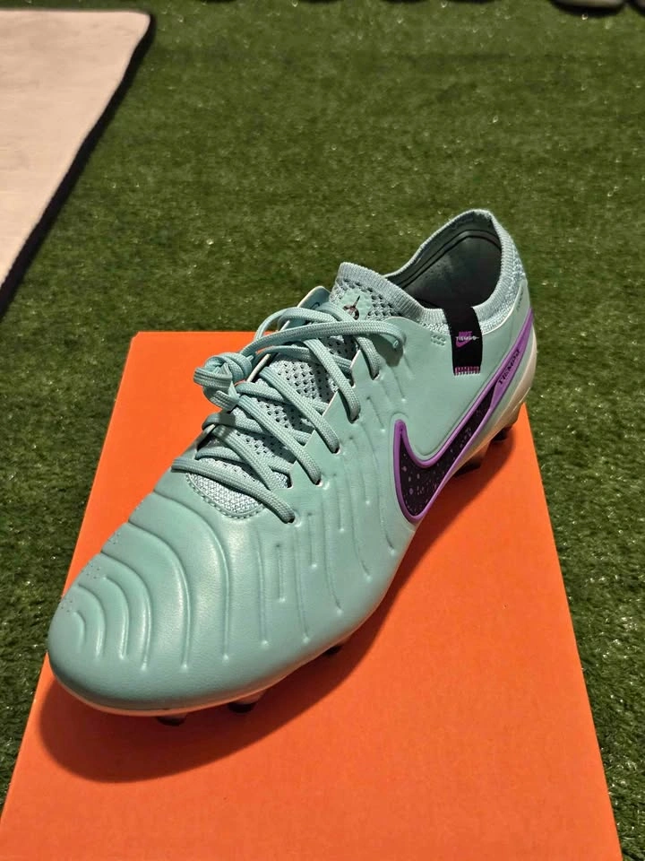 Nike Tiempo Elite SG Soccer Cleats Light Blue Purple