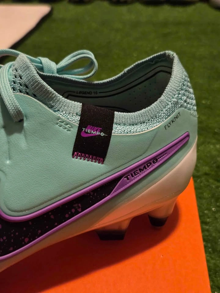 Nike Tiempo Elite SG Soccer Cleats Light Blue Purple - photo 5