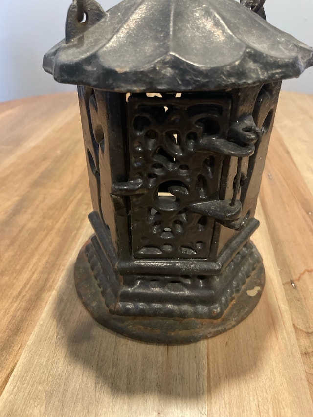 Vintage Japanese Cast Iron Candle Holder - photo 4