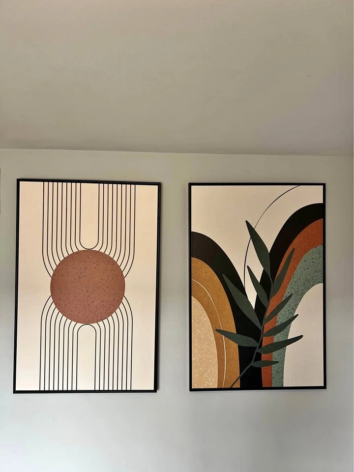 Modern Geometric Wall Art Prints Pair