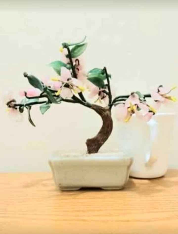 Decorative Hand Crafted Bonsai Sherry Blossom Tree