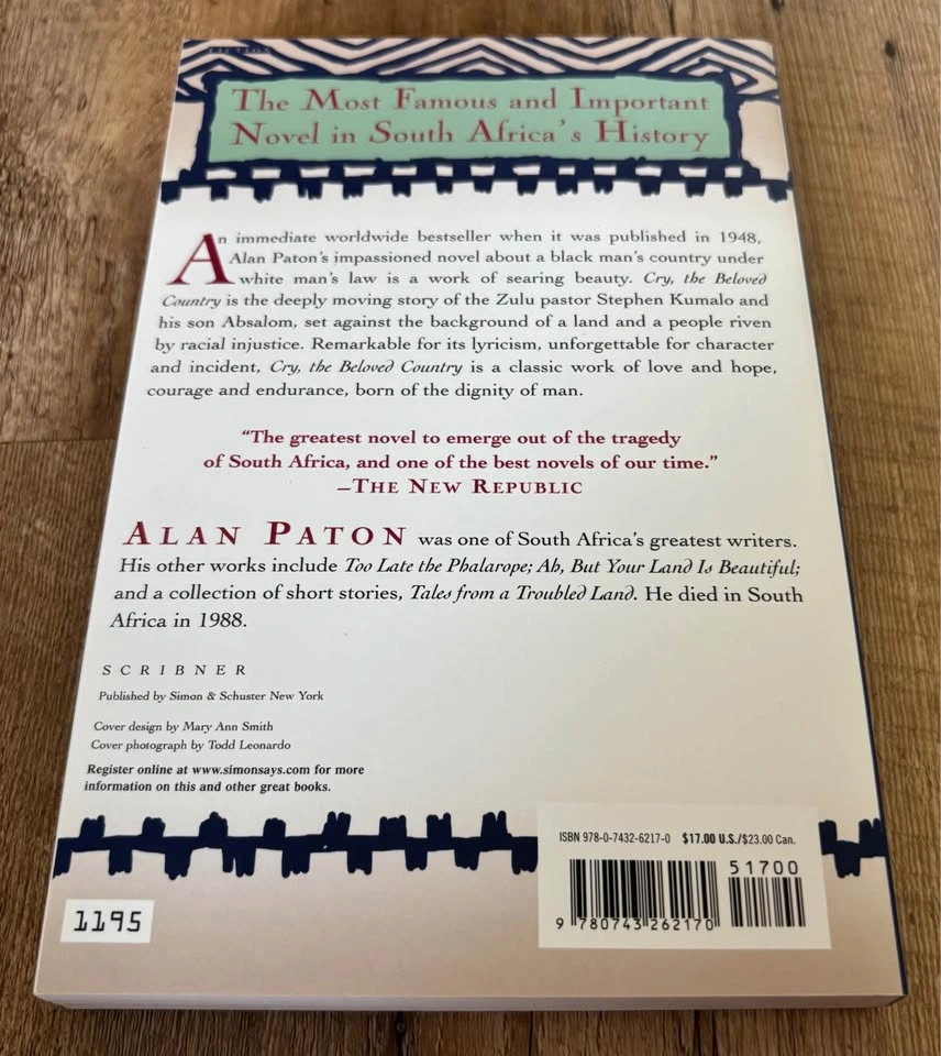 Cry, The Beloved Country - Alan Paton - photo 2