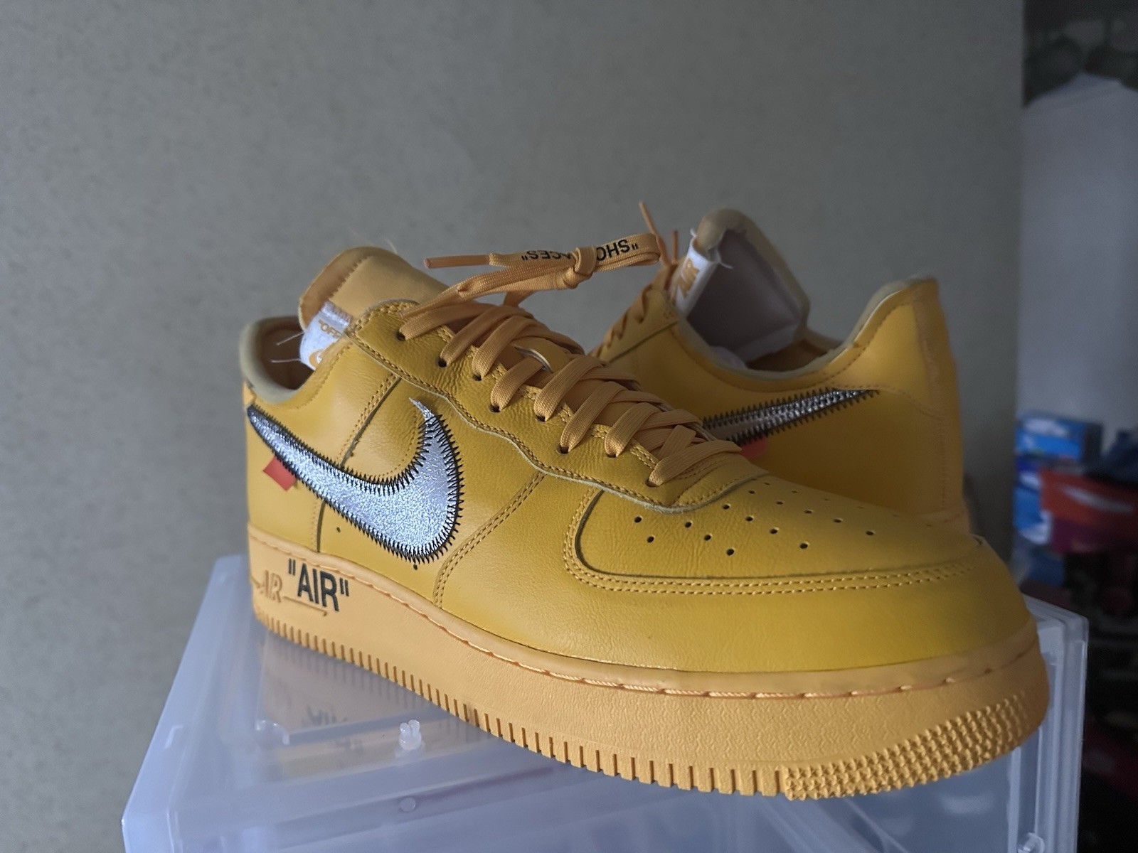 SIZE 13 Off-White Nike Air Force 1 ICA UNIVERSITY GOLD