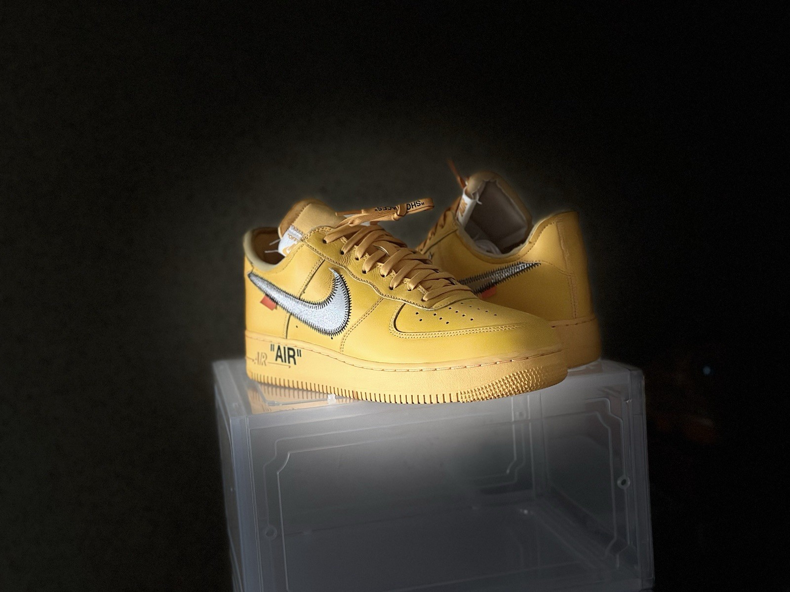 SIZE 13 Off-White Nike Air Force 1 ICA UNIVERSITY GOLD - photo 2