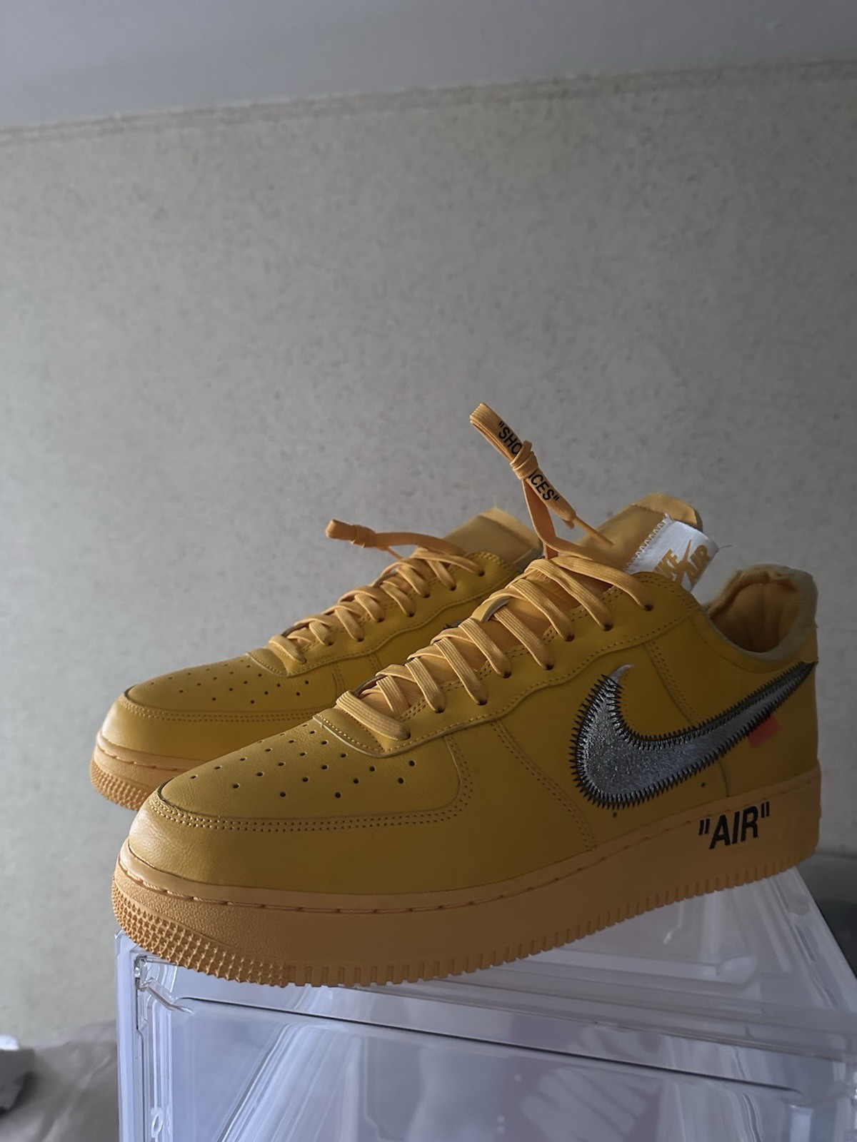 SIZE 13 Off-White Nike Air Force 1 ICA UNIVERSITY GOLD - photo 3