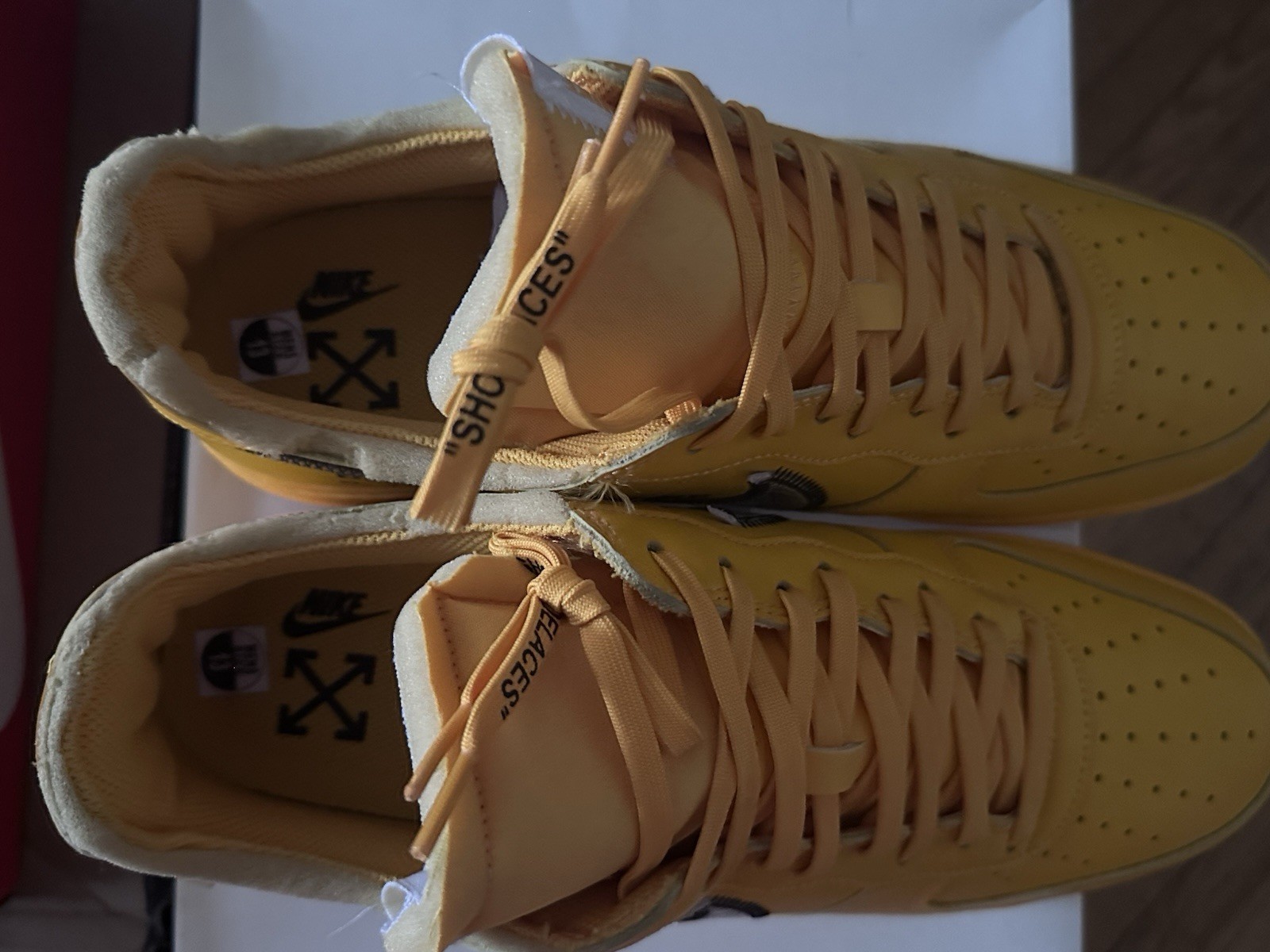 SIZE 13 Off-White Nike Air Force 1 ICA UNIVERSITY GOLD - photo 4